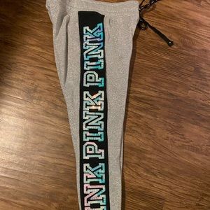 PINK joggers with BLING. Size XS